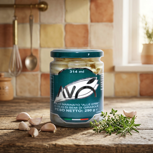 GARLIC Pickled Blended in Sunflower Oil and Herbs HORECA FOOD SERVICE Made in Italy Private <b>Label</b> - Product Image 3