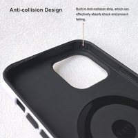Coque de téléphone 2-en-1 magnétique à chargement sans fil, entièrement imprimée, vierge, avec film 3D sublimable, pour iPhone 13 Pro Max – Meilleure vente