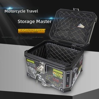 Coffre arrière universel en alliage d'aluminium, boîte à outils latérale, triple coffre de rangement extra-large pour moto, pour casque intégral