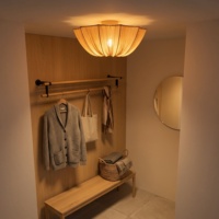 Plafonnier en tissu de style moderne pour chambre à coucher, salon, forme de fleur Wabi-Sabi, éclairage encastré au plafond, décoration intérieure