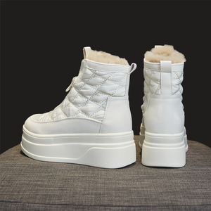 Nuovo inverno Casual da donna stivali da neve caldi foderati di pelliccia alla moda impermeabili ispessiti per terreni innevati con funzione di esaltazione - Product Image 5