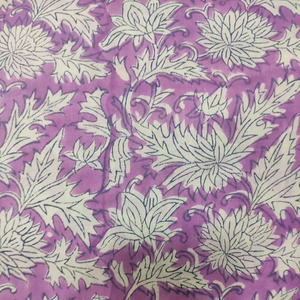 ผ้าฝ้ายพิมพ์ลายบล็อกด้วยมือคุณภาพสูงจากอินเดียสำหรับการตัดเย็บเสื้อผ้าควิลท์และหน้ากากปล้น - Product Image 1