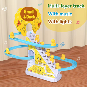 Jumon Baby Game Auto Sliding Railway Track Roller Coaster Slot Little Yellow Small Duck Climbing Stairs Eco-friendly Toy JET-50 - Product Image 4