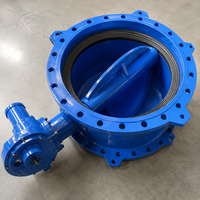 Vanne papillon municipale pour drainage, grand diamètre, en fonte ductile, siège EPDM, entraînement par engrenages, PN10, type à brides