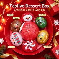 Coffret de Noël de boules de pâte géantes à presser, rondes et moelleuses, avec cuiseur vapeur, pour soulager le stress, coffret cadeau de Noël