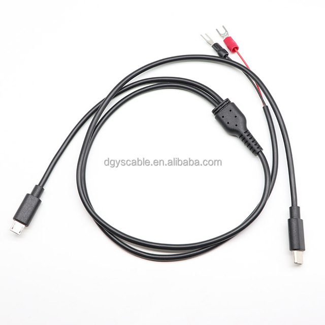 USB Type-C Male to Microusb5pin Male +3.7MMY Spearfish Terminal Cable Type-CY Cable