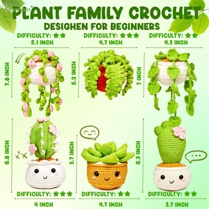 En stock, kits de crochet pour débutants, enfants et adultes, tutoriels pour débutants, plantes suspendues en <span class=keywords><strong>pot</strong></span>, fil, amigurumi, artisanat de tricot - Product Image 2