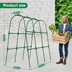 Arch-frame vườn <span class=keywords><strong>trellis</strong></span> cho leo núi ngoài trời cây kim loại và <span class=keywords><strong>PVC</strong></span> hỗ trợ clip cho rau nho cà chua đậu đậu - Product Image 5