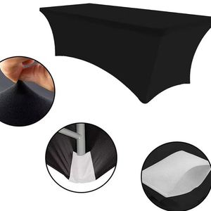 Nappe extensible personnalisée pour boutique éphémère, housse de table en spandex avec logo pour salon professionnel - Product Image 1