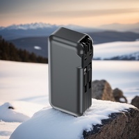 Batterie externe 2-en-1 de 10000 mAh avec prise US et câbles intégrés, chargeur portable à charge rapide 22,5 W pour smartphone - Cadeau de voyage