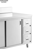 Armoire Commerciale Personnalisée en Acier Inoxydable Robuste avec Tiroirs et Déflecteurs, Îlot de Cuisine et Chariot de Haute Qualité