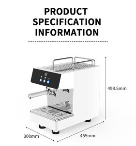 Machine à expresso électrique semi-automatique blanche pour usage hôtelier avec manomètre 9 bars - Product Image 5