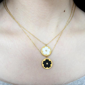 저렴한 가격 패션 2023 토끼 목걸이 심플 스테인리스 스틸 진주 목걸이 변색되지 않는 펜던트 목걸이용 - Product Image 2