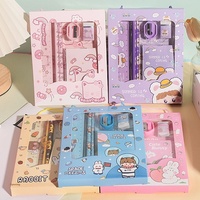 Ensemble d'art portable 6 pièces pour l'école primaire, la maternelle et la maison, comprenant des crayons et plus de fournitures de papeterie, boîte cadeau