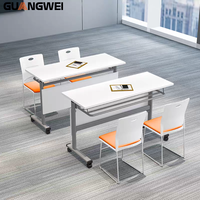 Chaise de bureau pliable ergonomique simple et durable GUANGWEI, moderne, très vendue, pour la maison, le bureau, la salle de réunion, empilable, pour l'école, la conférence