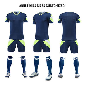 طقم كامل من قمصان كرة القدم للشباب بالجملة، زي فريق كرة القدم، تصميم مخصص، زي كرة قدم مطبوع بالتسامي - Product Image 3