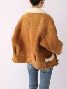 جودة عالية سميكة من جلد الغزال الطبيعي الفراء يحافظ على الفراء والجلود والفراء سترة قطعة واحدة - Product Image 5