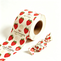 Feuilles de papier ciré thermoscellable imprimées sur mesure, emballages pour chocolats, film en rouleau, emballage alimentaire pliable, double torsion, emballage pour bonbons