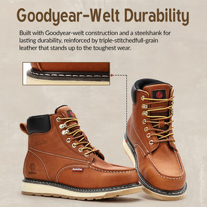 कारखाने कस्टम सुरक्षा जूते अच्छी तरह से वेल्टेड, एवा + रबर कम्पोजिट आउटसोल, वाटरप्रूफ एंटी-स्लिप पहनने विरोधी सुरक्षा जूते - Product Image 3