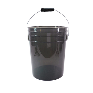 Seau de lavage de voiture semi-transparent à roulettes de 19 L, robuste et portable, avec roues et poignée pour le detailing automobile - Product Image 1