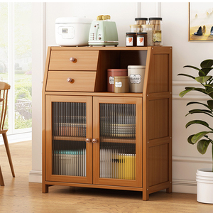 Chariot à micro-ondes multifonctionnel Tiroirs et étagères Armoire de cuisine Rangement Garde-manger Îlots et chariots de cuisine - Product Image 3