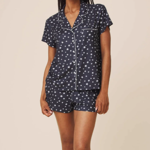 Conjunto de Pijama para Mujer <span class=keywords><strong>con</strong></span> Estampado de Estrellas, Moda 2026, Manga Corta y Pantalones Cortos, Conjunto Cómodo para Dormir - Product Image 2