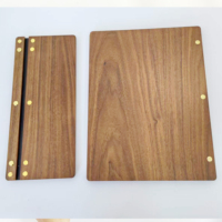 Porta Menús de Madera Personalizado, Carpeta de Menús en Formato de Libro para Cafetería, Bar, Restaurante, Hotel, Suministros para Restaurantes