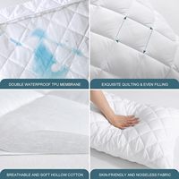 Oreillers de lit de collection hôtelière taille Queen Luxe 100% coton Tissu doux Oreiller pour dormeurs sur le côté et sur le dos
