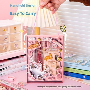 Juego de Papelería para Estudiantes de Alta Calidad, 6 Piezas, Suministros Escolares Completos Portátiles, Caja de Regalo de Papelería para Niños, OEM - Product Image 2