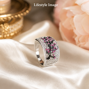 Anello con accenti rosa per donna, stile elegante, accessorio da indossare ogni giorno - Product Image 3