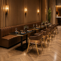 Ensembles de meubles de restaurant écologiques et durables, tables et chaises, sièges en cuir PU pour usage commercial
