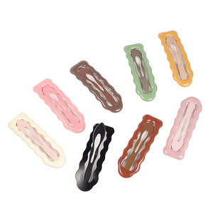Pince à cheveux multifonctionnelle de 12 cm, motif vague ovale dégradé couleur crème, pour usage quotidien - Product Image 5