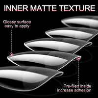 Pointes d'ongles en gel souple 360 pièces, 15 tailles, transparentes, couvrantes, pré-polies, finition mate à l'intérieur, sans courbe, pour extension d'ongles – Vente directe usine