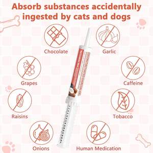 Pâte de charbon actif <span class=keywords><strong>pour</strong></span> chiens, chats, chiots, kit de désointoxication <span class=keywords><strong>pour</strong></span> animaux, absorbeur de toxines, aides d'urgence <span class=keywords><strong>pour</strong></span> animaux, récupération du système digestif, 30 ml - Product Image 2