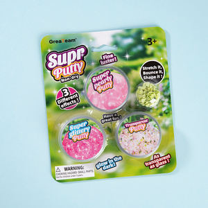 Slime stucco 3 effetto diverso effetto Non tossico stucco di melma Non a secco bagliore nel buio stucco per bambini - Product Image 2