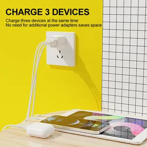 Mobile PC Fireproof Material USB Chargers US 3usb/2.4A Classic Design Android Phones Multi-protection Portable Charger