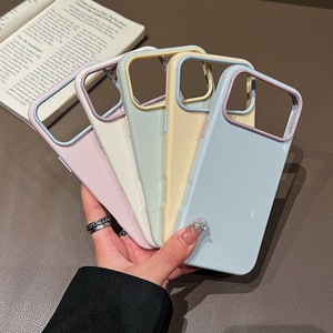 เคสโทรศัพท์สีหวานครีมมาการองแบบตัดสี สำหรับ iPhone 18 17 16 15 14 13 12 11 Pro Max ป้องกันแรงกระแทก ผลิตจาก TPU นิ่ม - Product Image 5