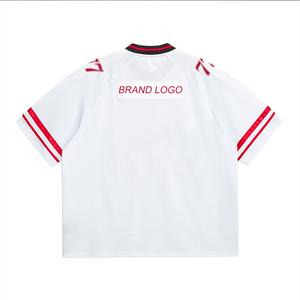 Prix de gros, poids lourd, 100% coton tricoté, surdimensionné, logo personnalisé de luxe, sérigraphie, vintage, football - Product Image 1