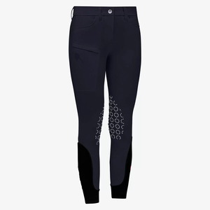 Calzoni da bambina elasticizzati alla moda con tasche con zip in silicone a pois fiori pantaloni da equitazione - Product Image 1