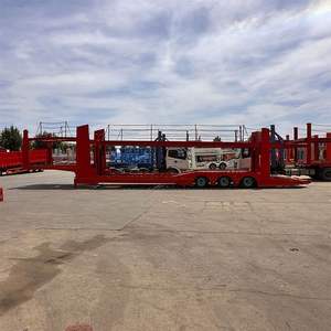Semi-remorque porte-voitures galvanisée à double pont basculant, 2 essieux, 6-8 voitures, pour camions lourds, à vendre au Kazakhstan - Product Image 1