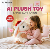 Peluche interactive parlante Lapin, jouet animal, conversation vocale, réponse IA, compagnon interactif, animal de compagnie interactif, cadeau de Noël, ODM