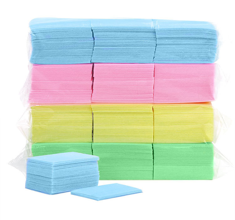 Professional Wholesale 100PCS Nail Supplies Premium Lint Free Nail Clean Cotton Pads Disposable Nail Polish Remover Pads
