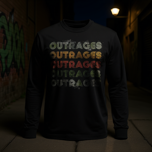 Outrages Long Sleeve <b>T</b>-<b>Shirt</b> <b>Grunge</b> Vintage Style Black Unisex Adult Fit - Product Image 3