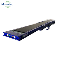 Système de convoyeur à bande télescopique en PVC Movotec pour le chargement de camions, jante en acier, 1 couche, vitesse réglable, conception durable, conteneur rapide
