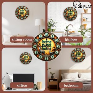 Reloj de Pared Redondo de Madera de 25x25cm, MDF Grueso, Silencioso, Sin Tictac, Decoración Interior para Sala de Estar - Product Image 4