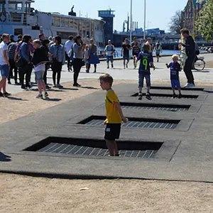 놀이 공원 Trampoline 야외 스포츠 Trampoline 바닥 장착 Trampoline Inground