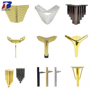 전문 크롬 골드 소파 발 커피 테이블 침대 지원 발 금속 가구 하드웨어 발 TV 캐비닛 다리 두꺼운 3 다리 - Product Image 3