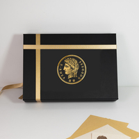 Boîte cadeau rigide personnalisable avec logo, emballage de luxe, fabrication sur mesure, estampage à chaud doré, pour vêtements, jeans, streetwear, boîte magnétique
