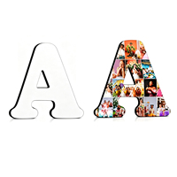 Lettres murales vierges modernes et écologiques pour sublimation, en MDF, tableau blanc personnalisable, ornement suspendu pour la maison et le bureau