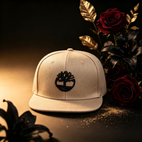Casquette Snapback Kaki Urbaine Décontractée pour Homme avec Broderie 3D Structurée Motif Arbre, Style Streetwear Quotidien